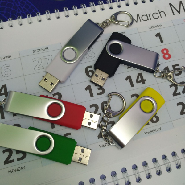 Флешка "Wist" 16 Гб, покрытие софт тач, с карабином